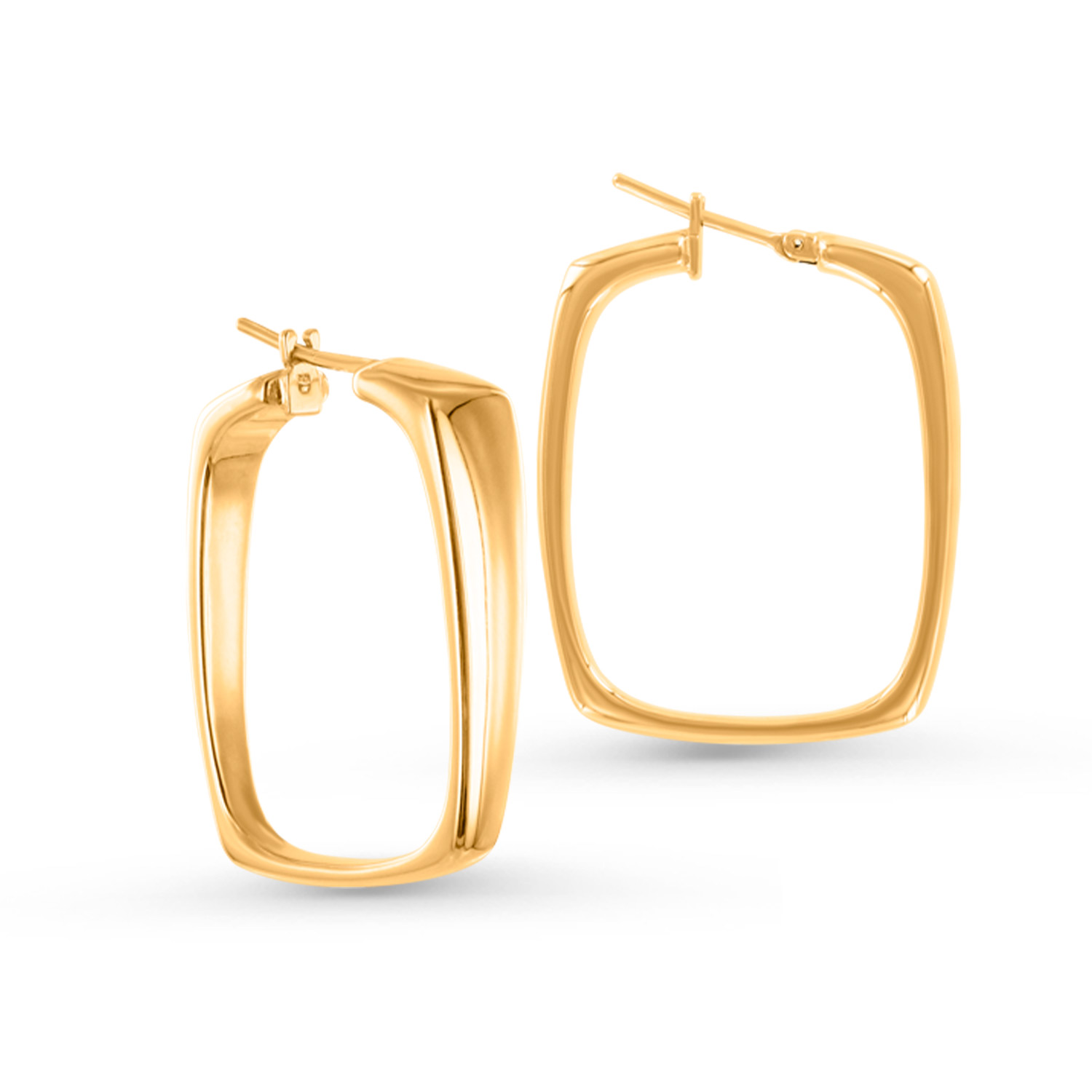 Entzückende Ohrringe-Kongo aus 585 Gelbgold, Gewicht ca. 4.44 g, Höhe ca. 29 mm