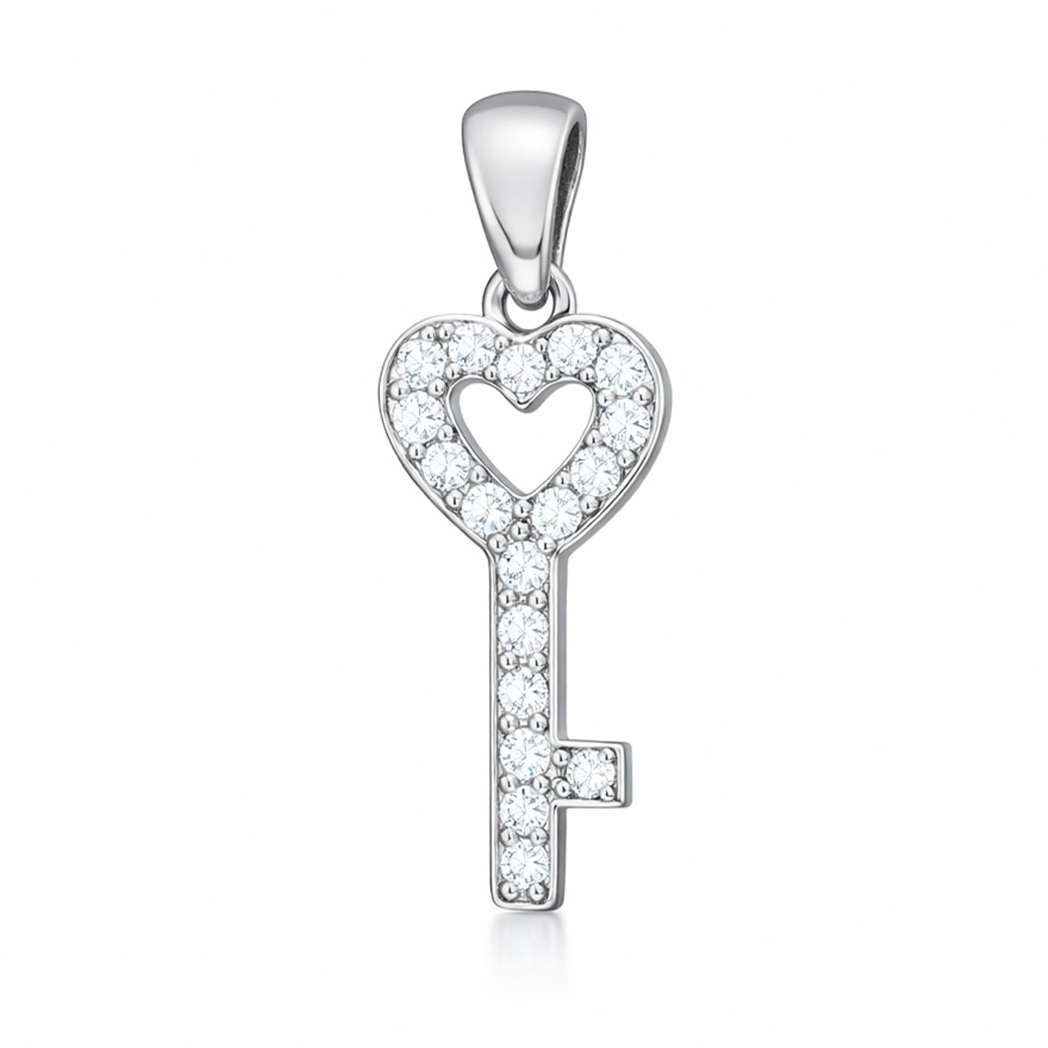 Anhänger aus 925 Silber in Schlüsselform + Silberkette als Geschenk