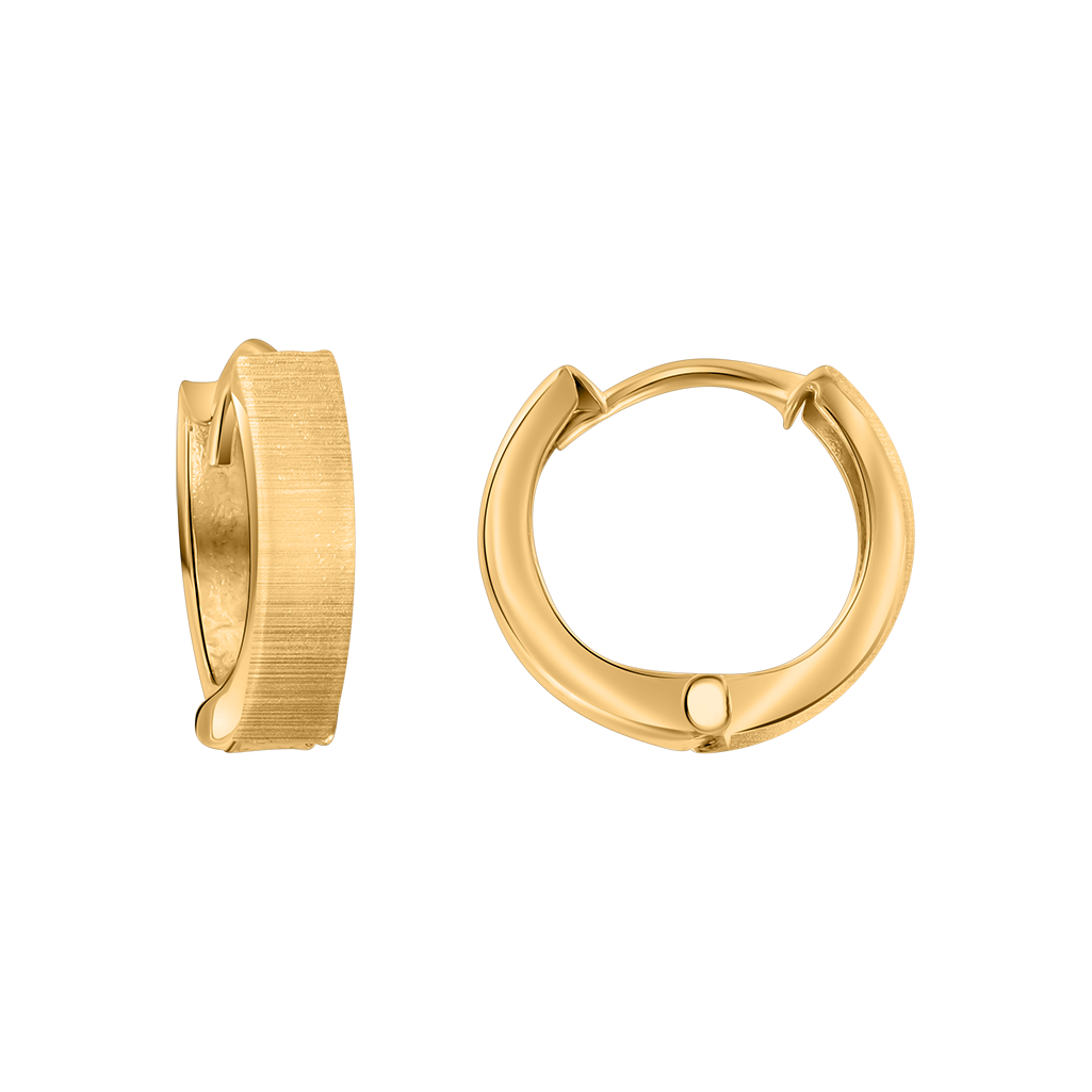 Elegante Creolen aus Gelbgold 585, Höhe ca. 12 mm