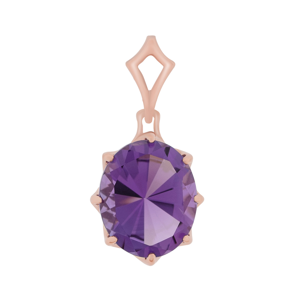 Anhänger aus 585 Rotgold mit Amethyst
