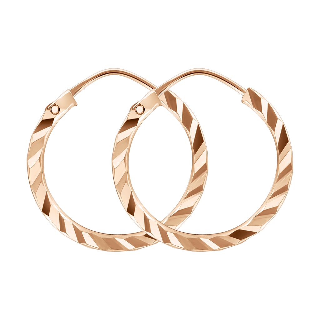 Creolen, Rotgold 585, Durchmesser ca. 17 mm