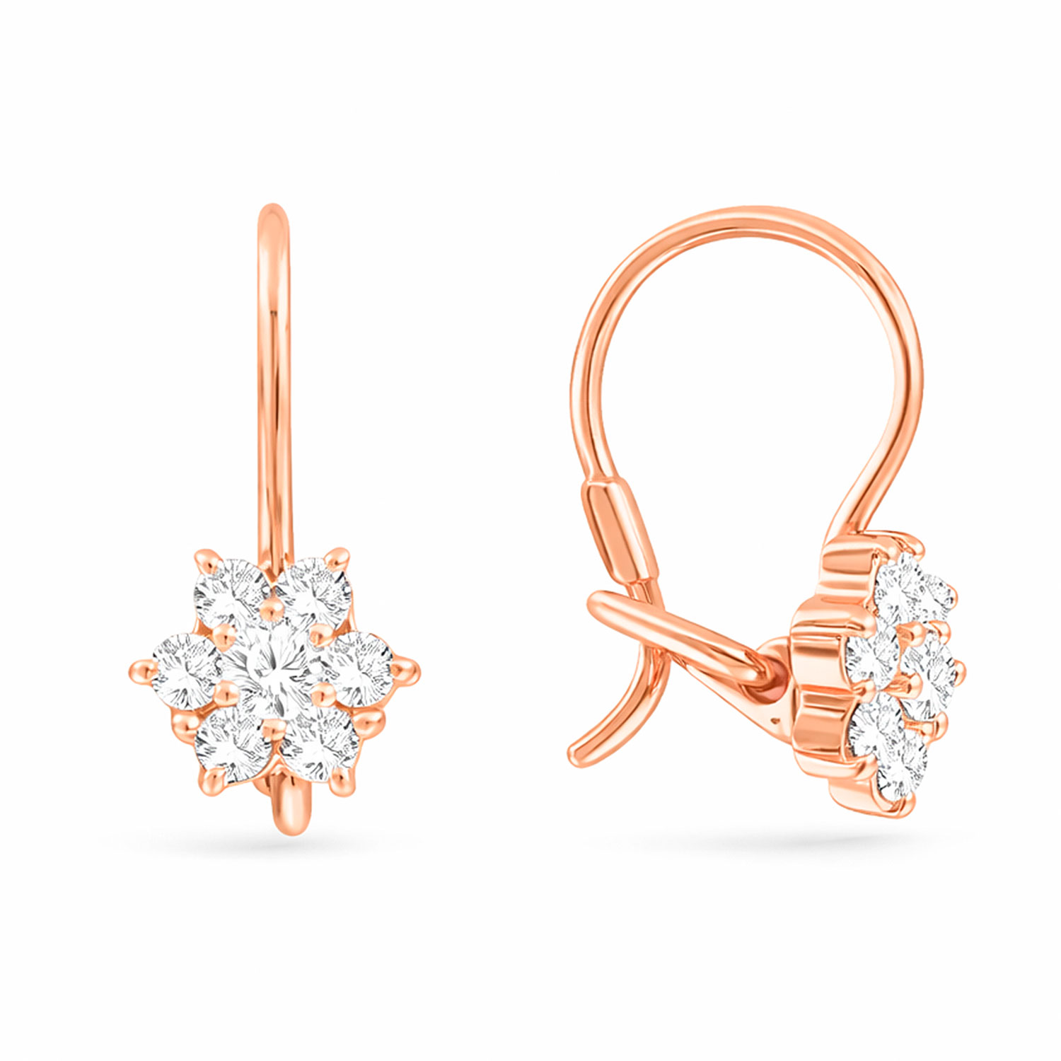 Ohrringe aus 585 Rotgold mit Zirkonia