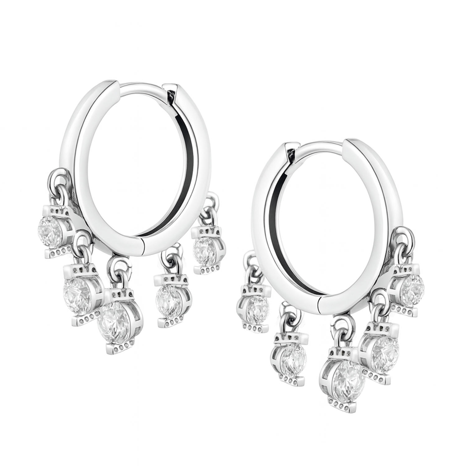 Creolen aus 925 Silber, mit Zirkonia