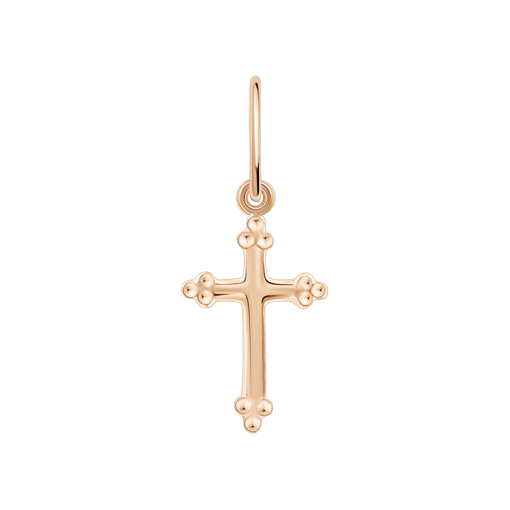 Anhänger-Kreuz aus 585er Rotgold, Höhe ca. 21 mm