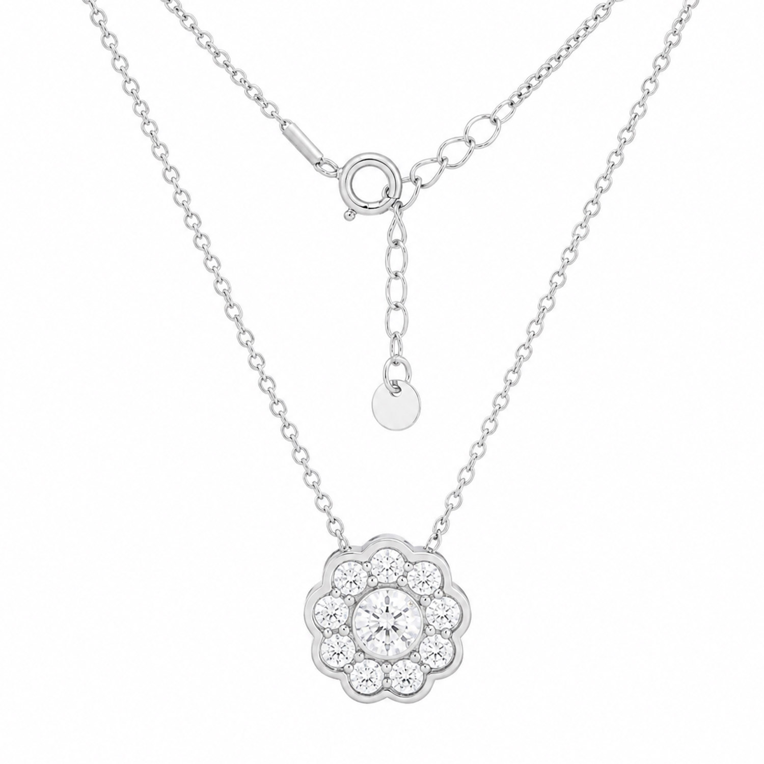 Collier aus 925 Silber mit Anhänger mit Zirkonia Swarovski