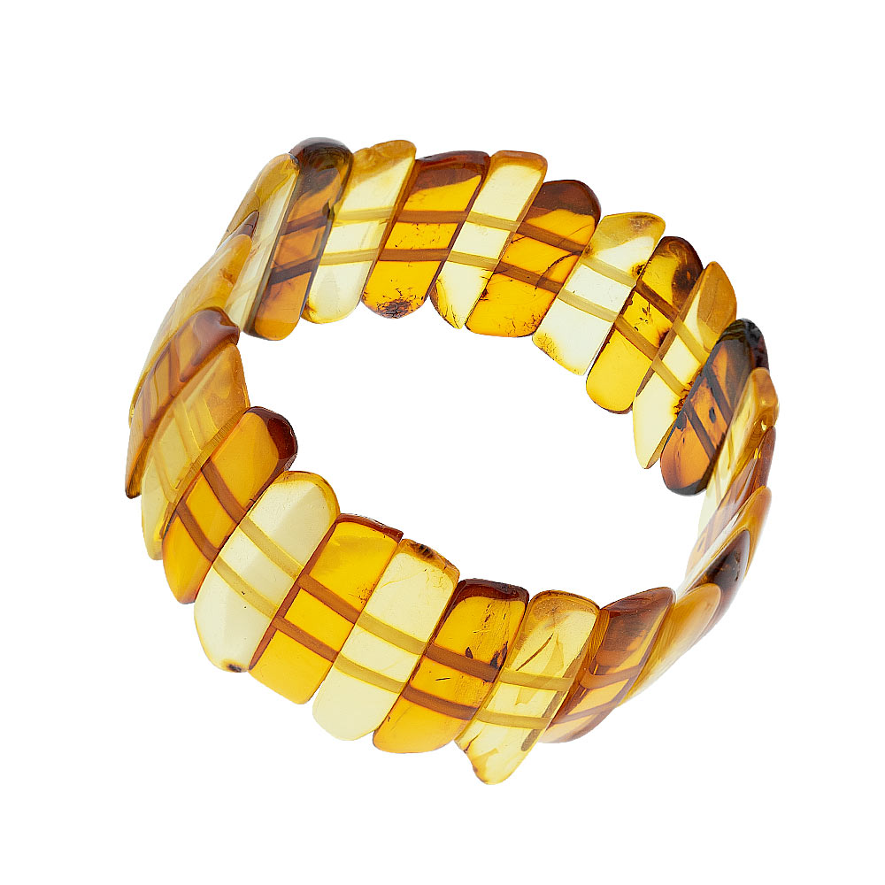 Stretch-Armband aus baltischen Naturbernsteinen