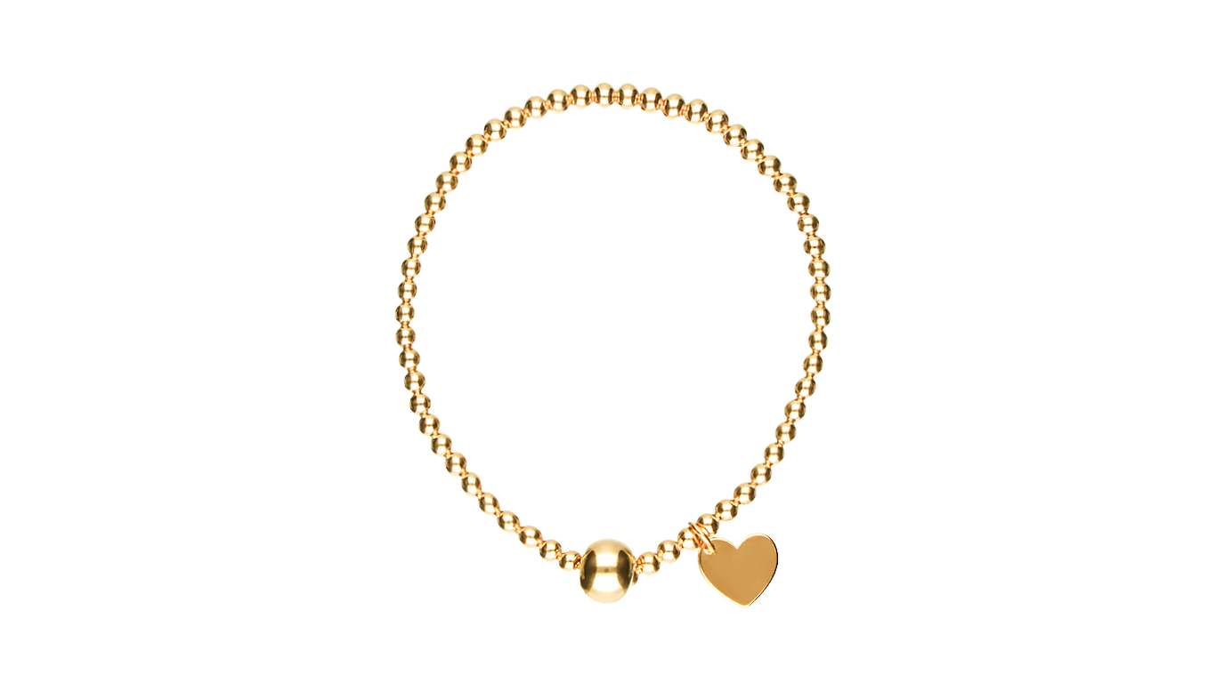 Armband flexible Kugelkette aus 925 Silber, rose vergoldet