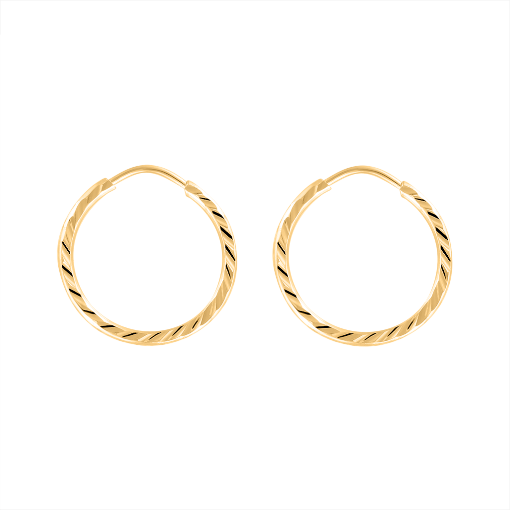 Creolen aus Gelbgold 585, Höhe ca. 18 mm