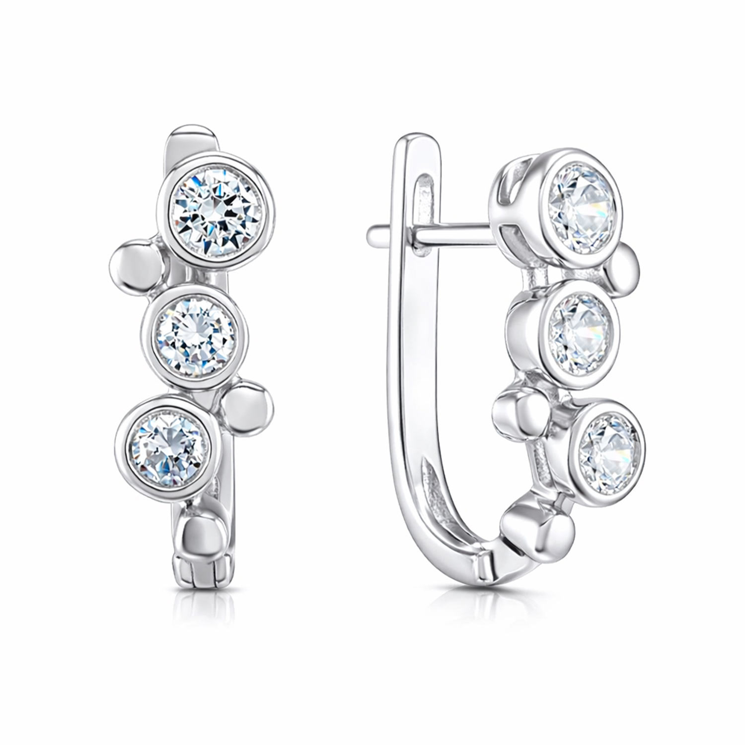 Ohrringe aus 925 Silber mit farblosen Zirkonia