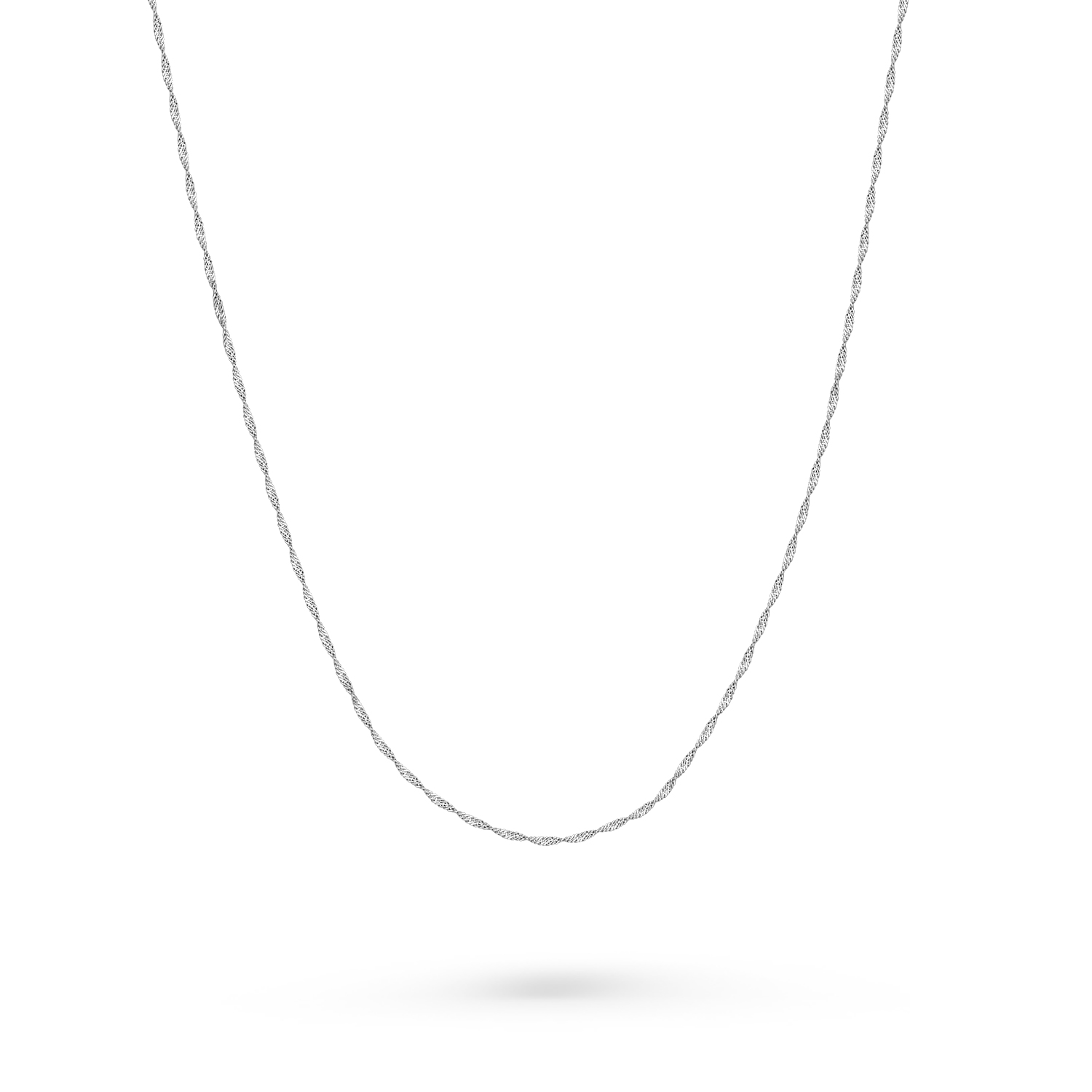 Feine Kette aus Silber 925, Breite ca. 1 mm, Gewicht in 40 cm ca. 1,15 gr.