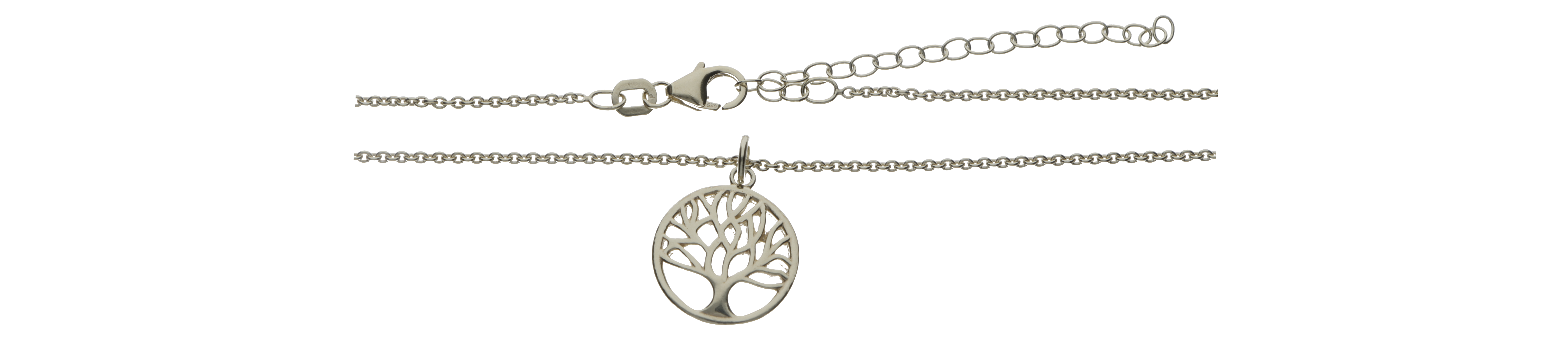 Collier Anker aus 925 Silber mit Baum-Anhänger