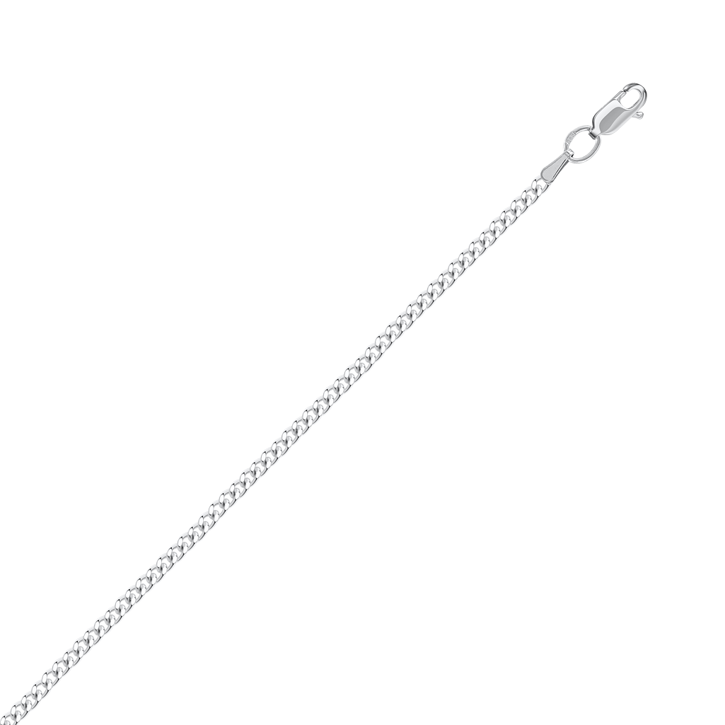 Elegante Kette aus Silber 925, Panzerflechtung, Breite ca. 2 mm