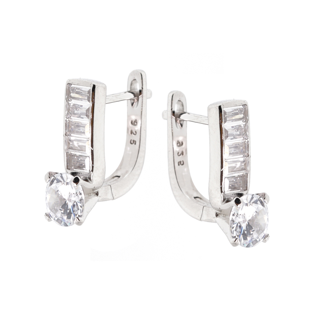 Klassische Ohrringe aus 925 Silber mit Zirkonia 