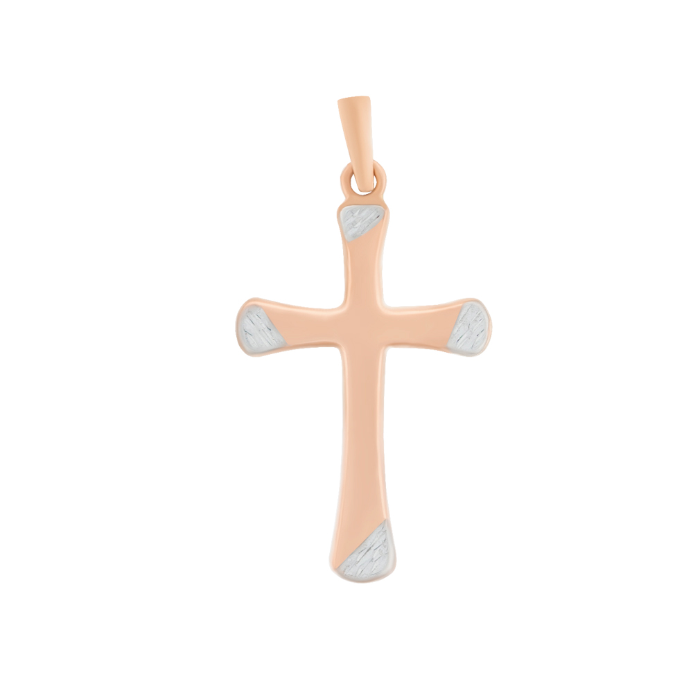 Kreuz Anhänger aus 585 Rotgold