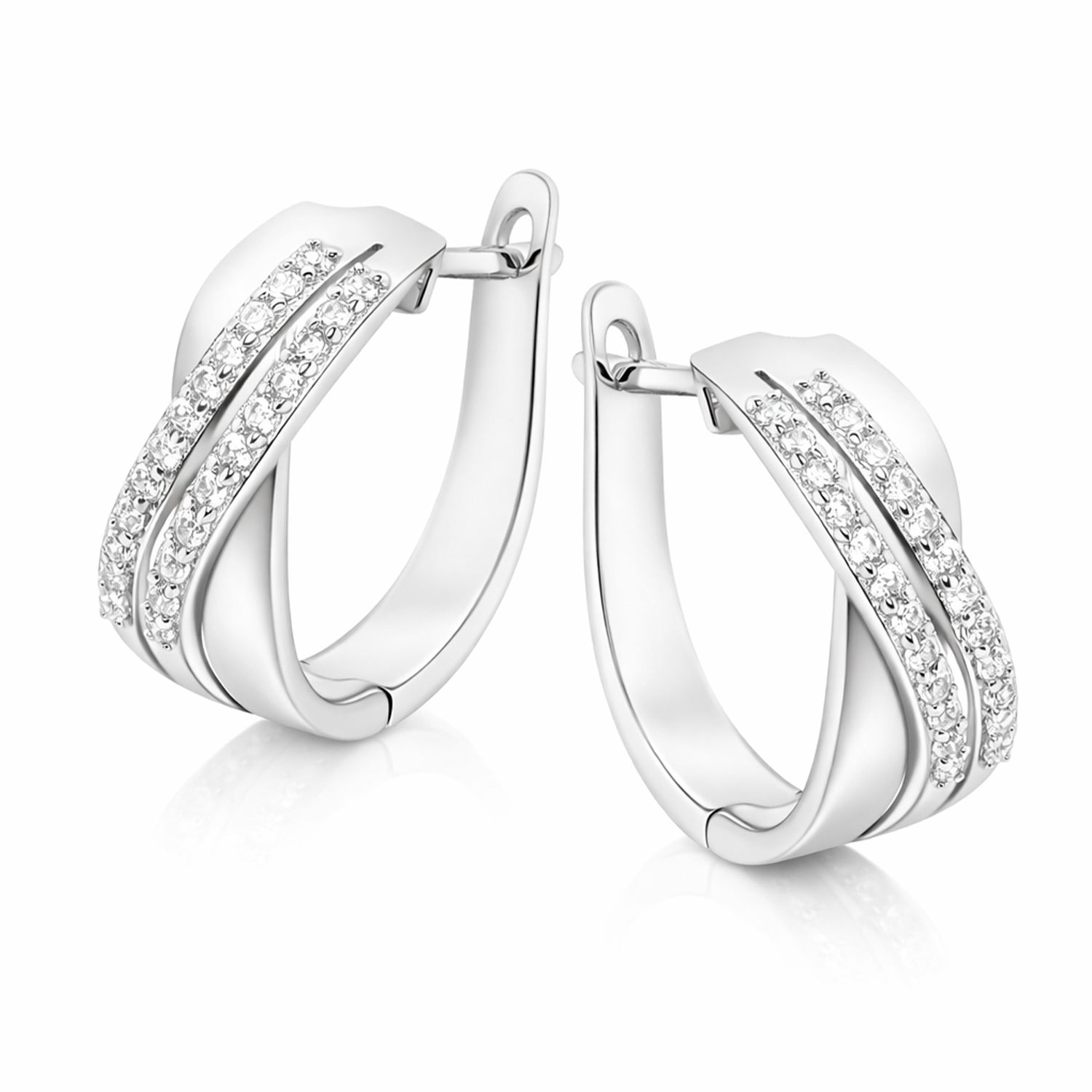 Sokolov Ohrringe aus 925 Silber mit Zirkonia