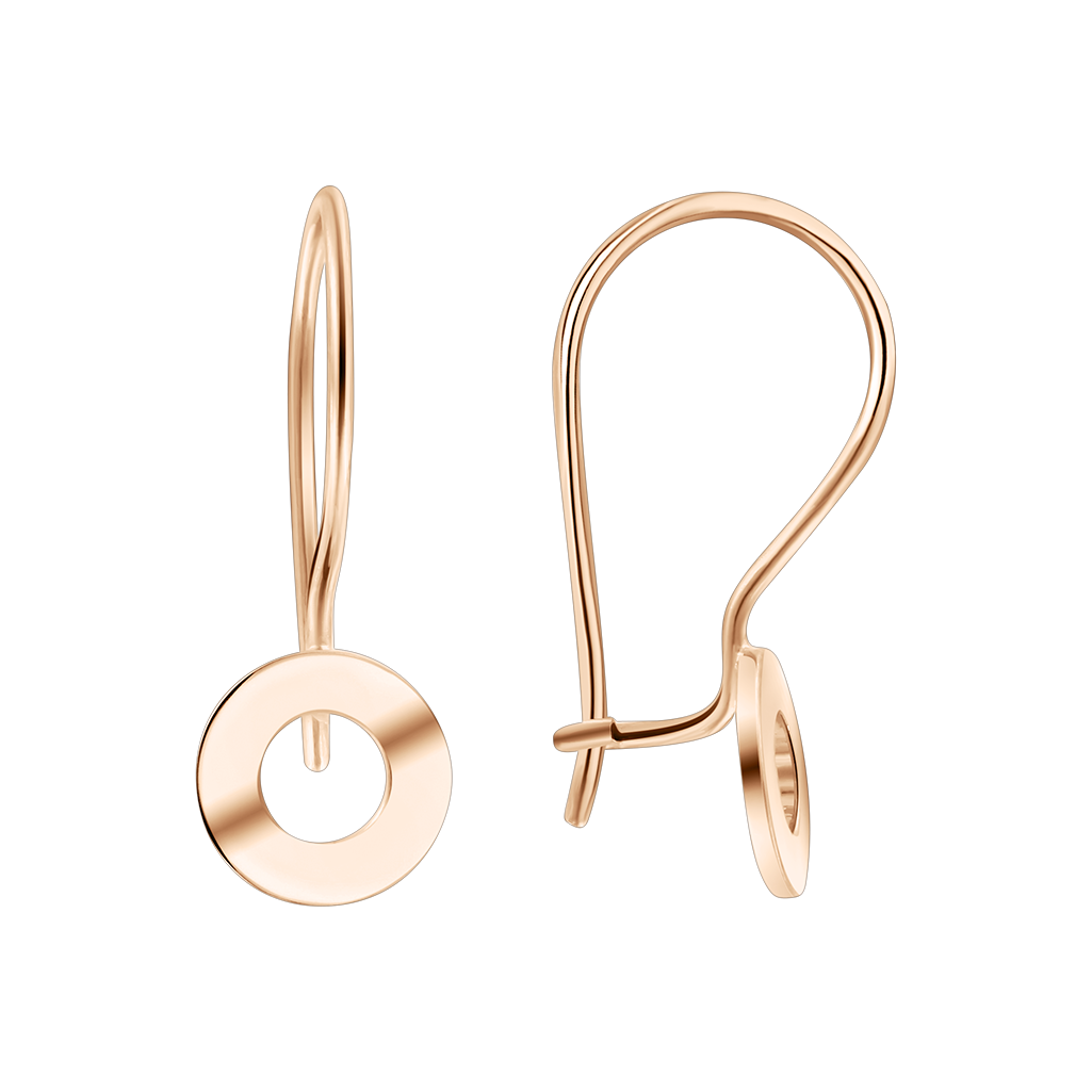 Ohrhänger, Russisches Rotgold 585, Höhe ca. 20 mm, Gewicht des Schmuckstücks: ca. 1,02 gr.