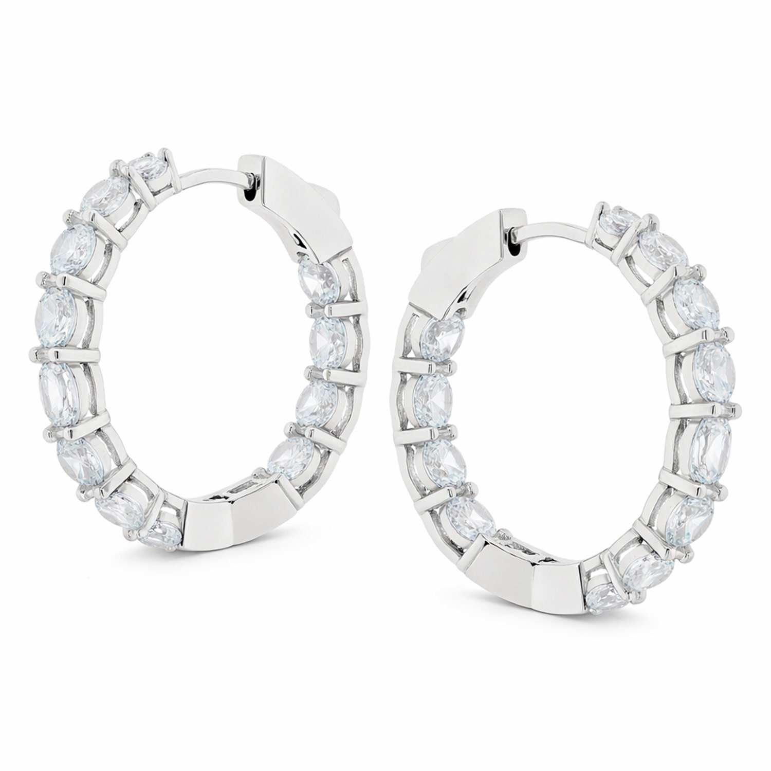 Creolen aus 925 Silber mit Zirkonia