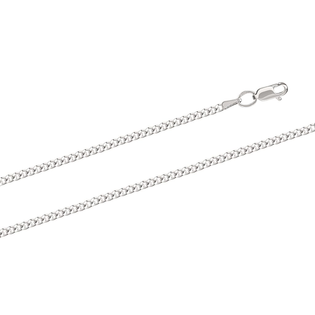 Elegante Kette aus Silber 925, Flechten - Panzer, Breite ca. 2 mm