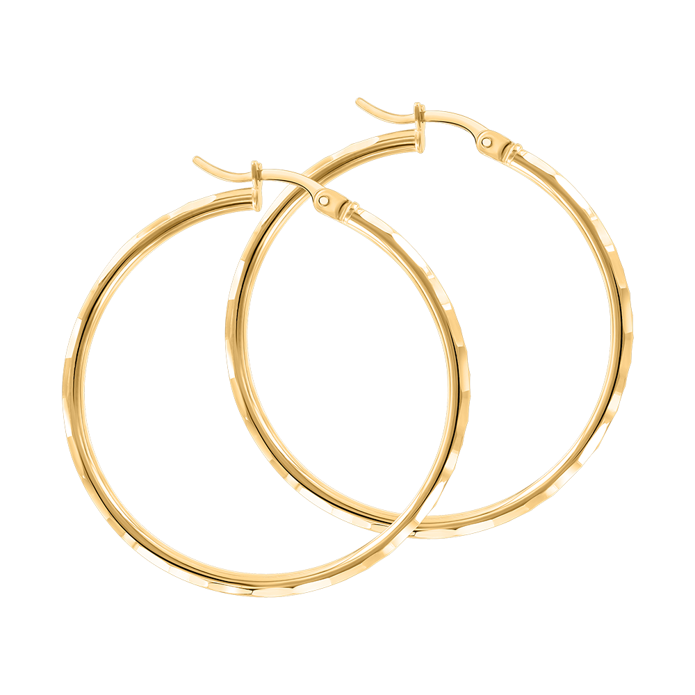 Creolen aus Gelbgold 585, Durchmesser ca. 32 mm