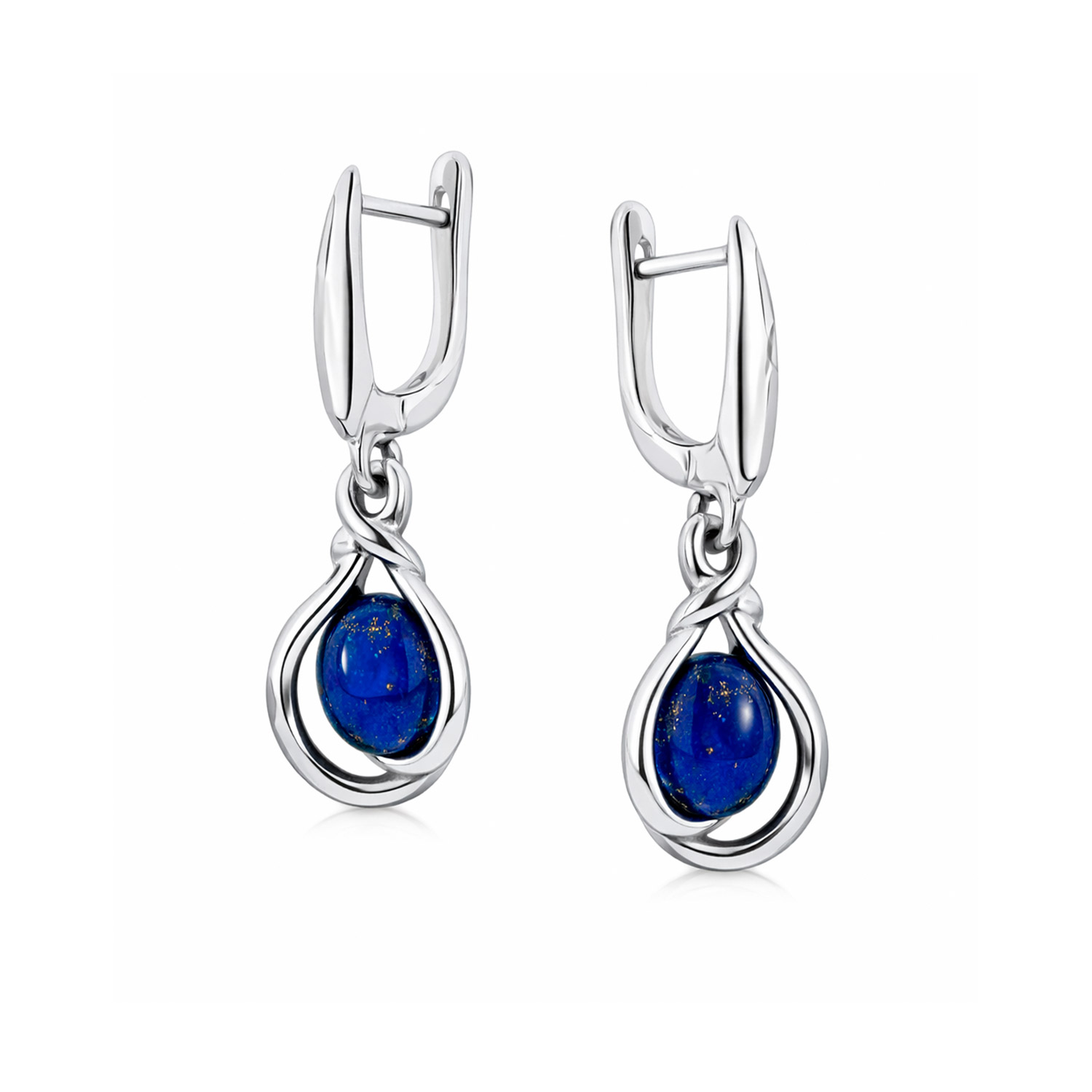Ohrhänger aus 925 Silber mit blauem Lapislazuli