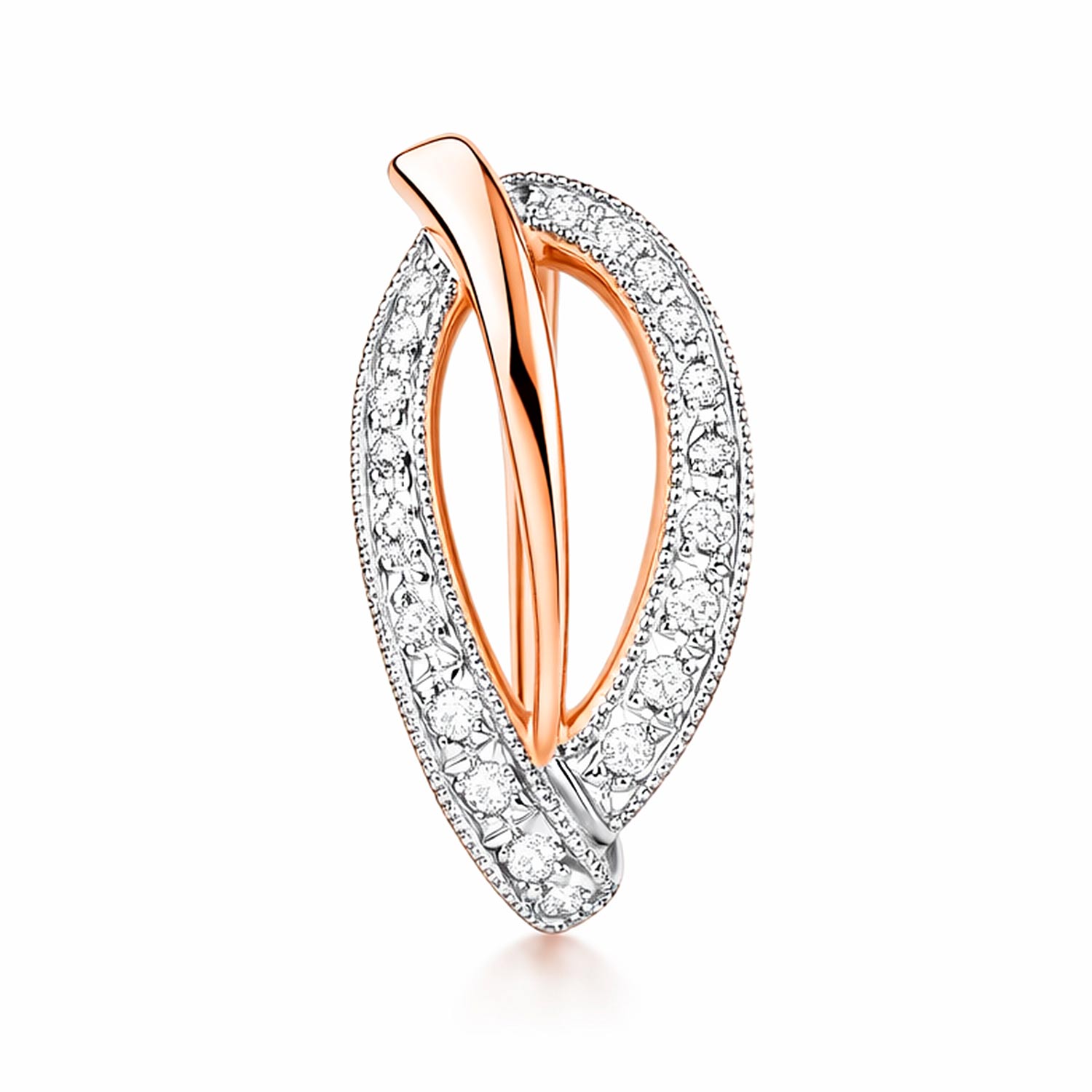 Anhänger aus 585er Rotgold mit Zirkonia