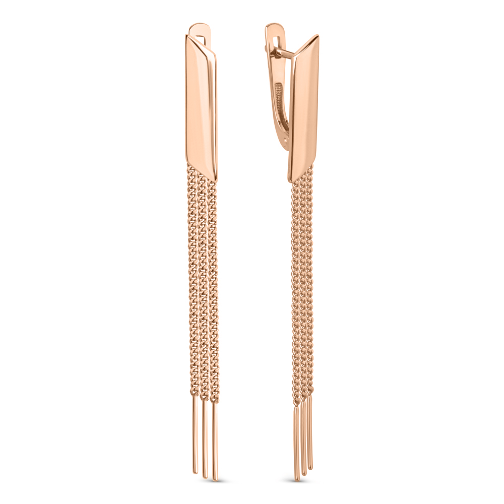 Ohrhänger, Russisches Rotgold 585, Länge ca. 60 mm