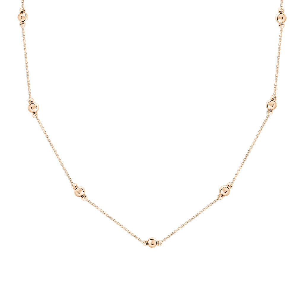 Collier aus 585er Rotgold mit kleinen dekorativen Zwischenelementen
