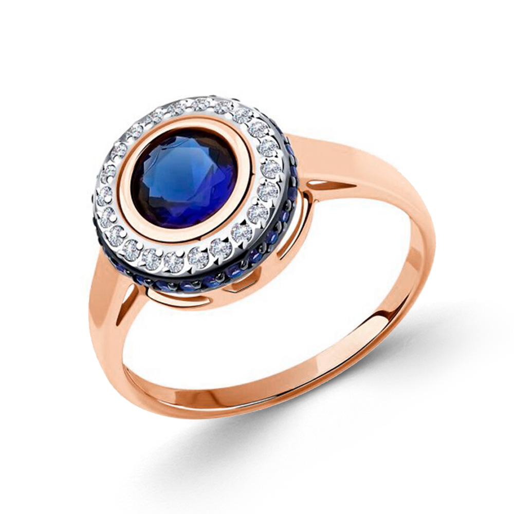Sokolov Damenring aus Rotgold 585 mit Zirkonia