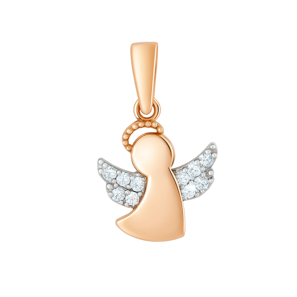 Engel-Anhänger aus 585 Rotgold