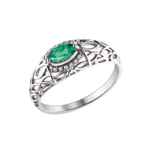klassischer Damenring, Silber 925, Zirkonia