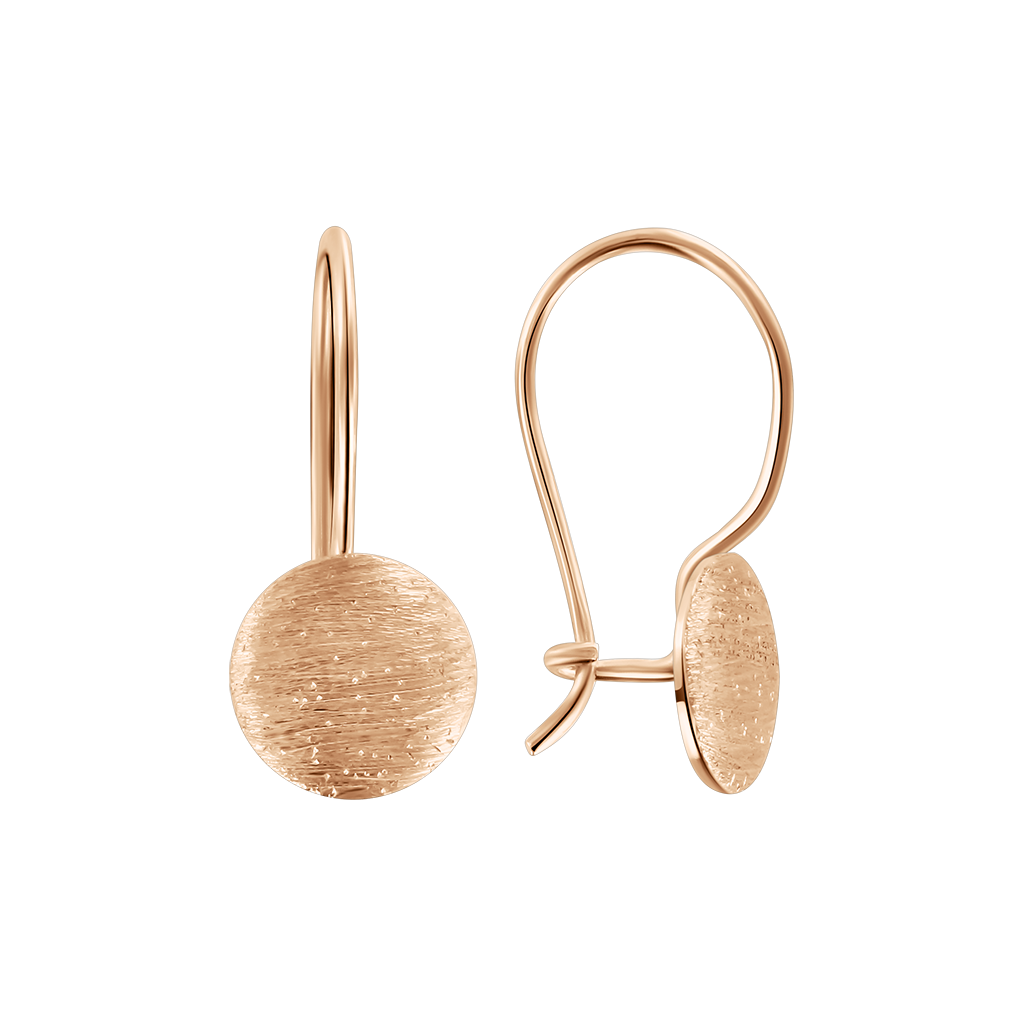 Ohrhänger, Rotgold 585, Höhe ca. 18 mm