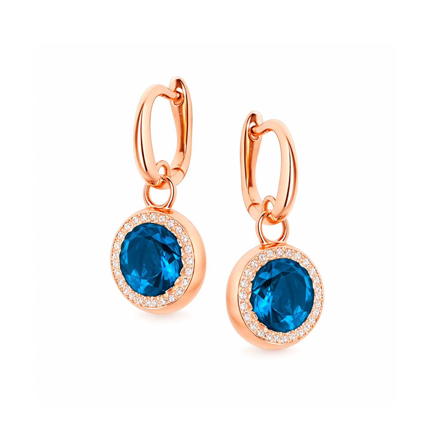 Ohrringe aus 925 Silber mit Zirkonia, vergoldet