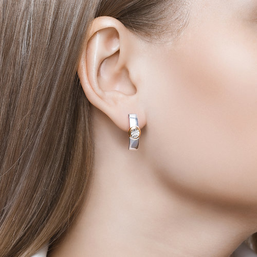 Sokolov Ohrringe aus 925 Silber mit Brillanten