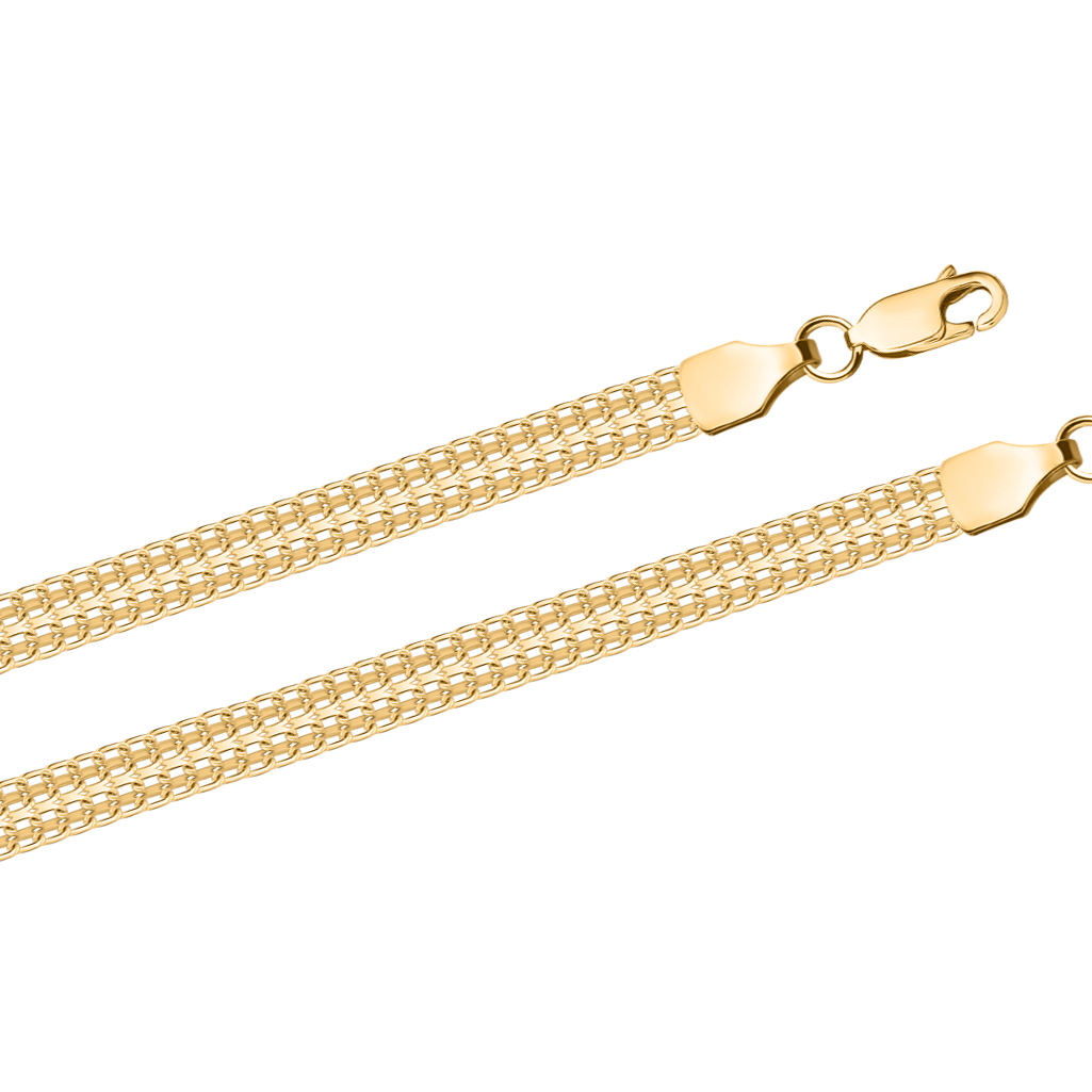 Elegante Kette und/oder Armband aus Gelbgold 585, Breite ca. 4 - 4,5 mm
