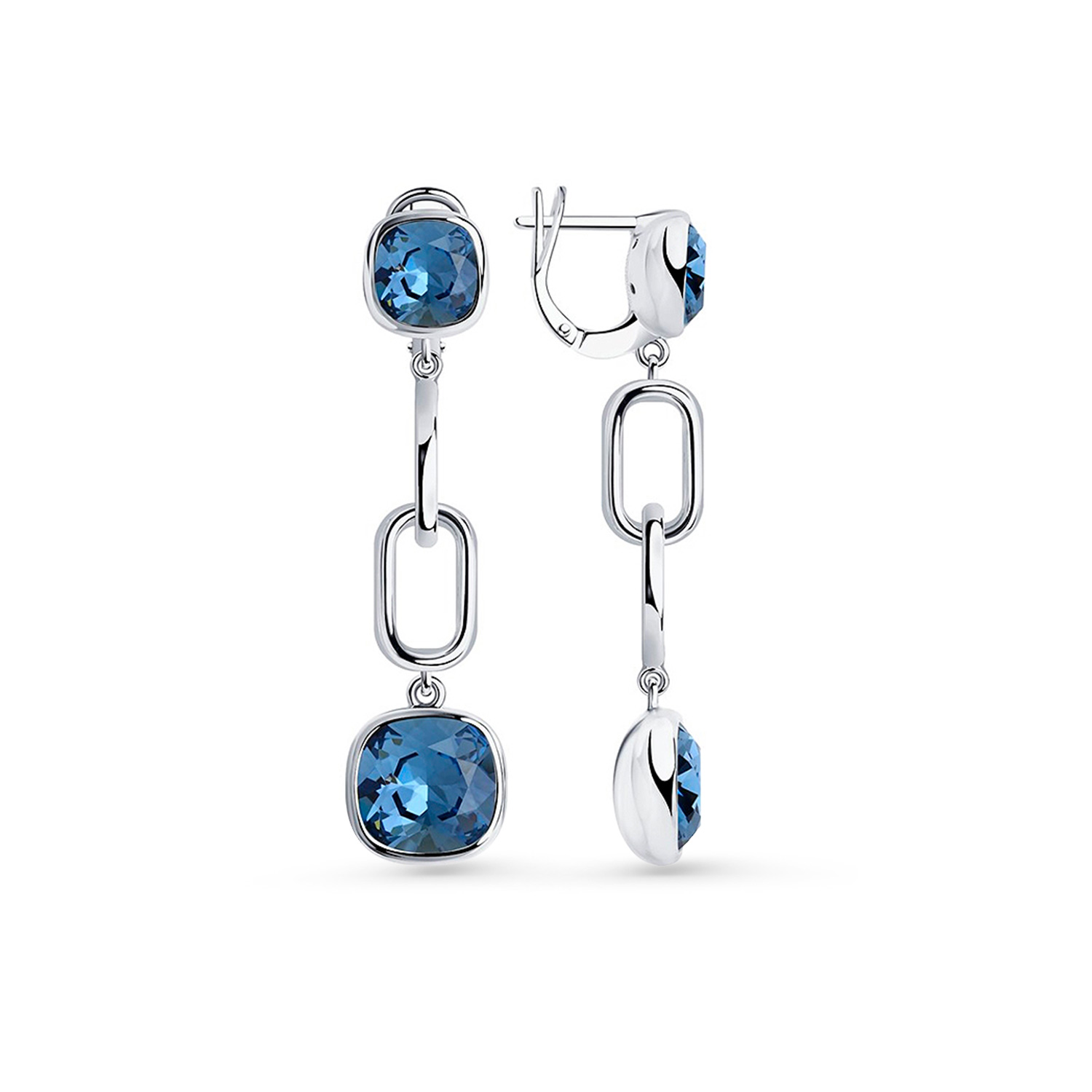 Sokolov Ohrhänger aus 925 Silber mit blauen Kristallen