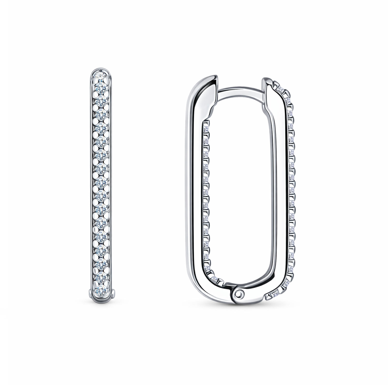 Moderne Ohrringe aus 925 Silber mit Zirkonia