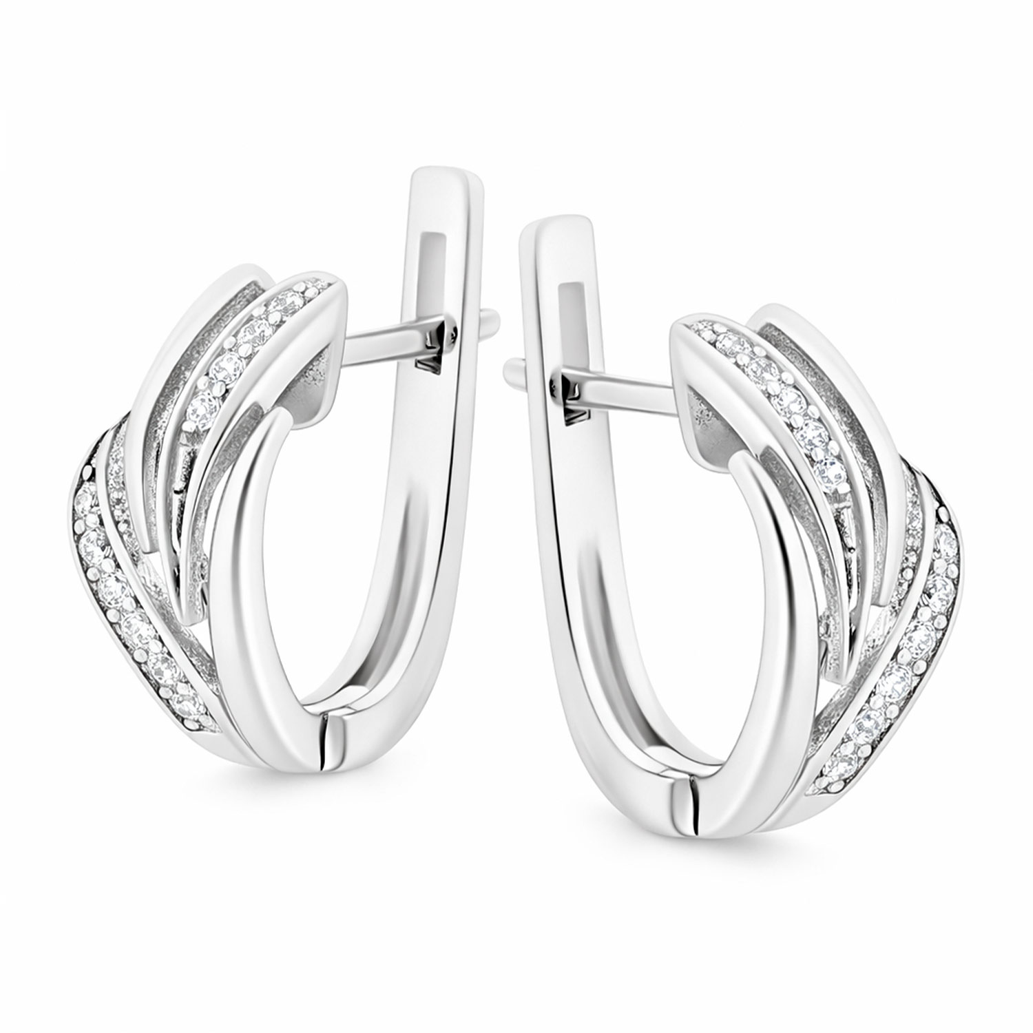 Sokolov Ohrringe aus 925 Silber mit Zirkonia