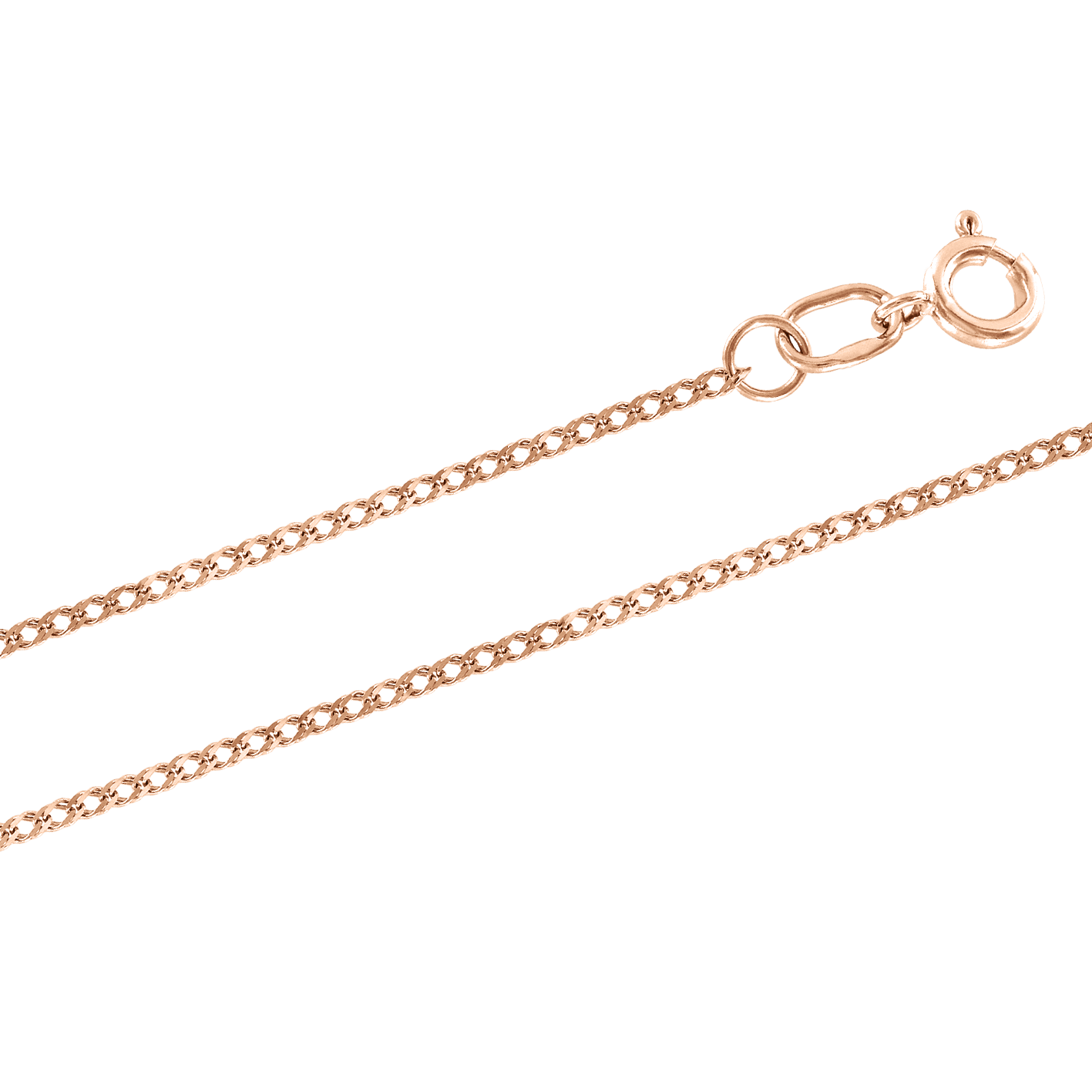 Edele Goldkette und Armband, Russisches Rotgold 585, Breite ca. 2 mm, Gewicht in 45 cm ca. 2,03 gr.