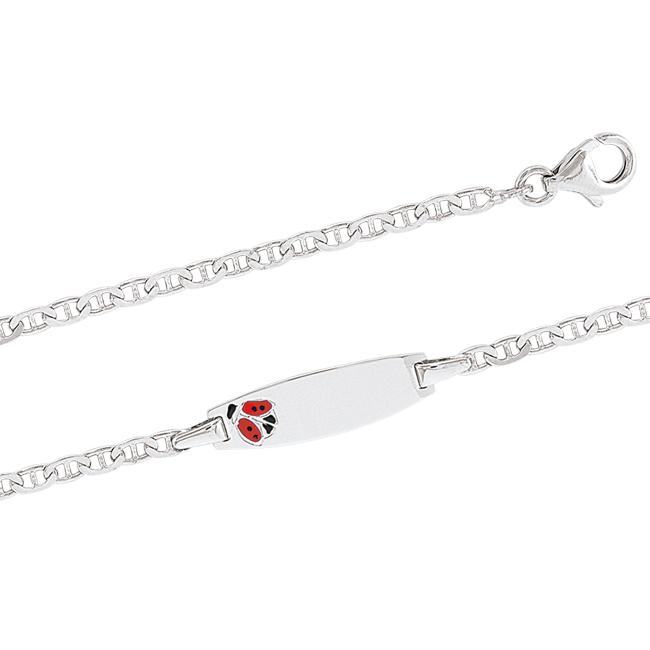 Kinder Armband aus 925 Silber, mit Gravurplatte