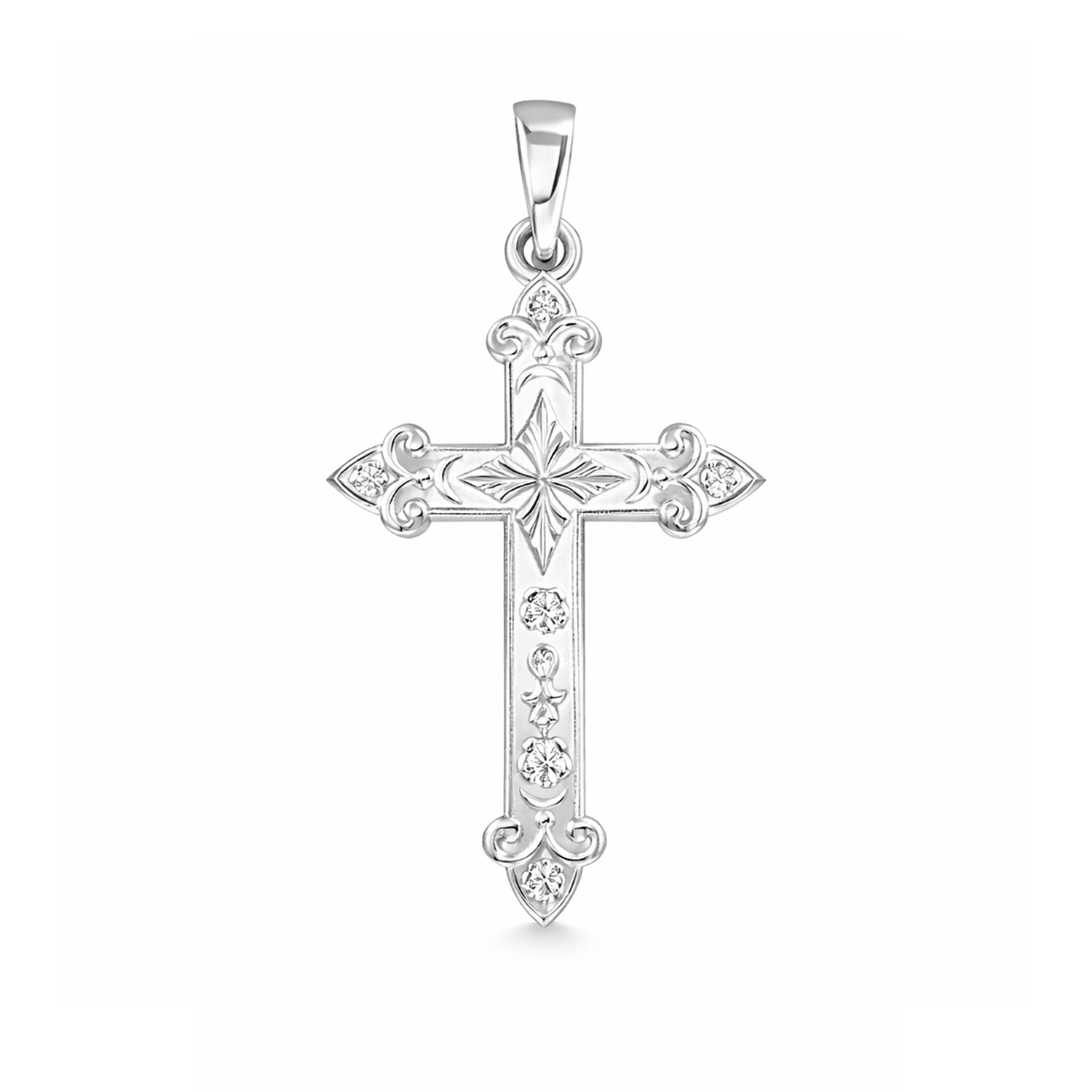 Hübscher Anhänger Kreuz aus 925er Silber, Höhe ca. 15 mm