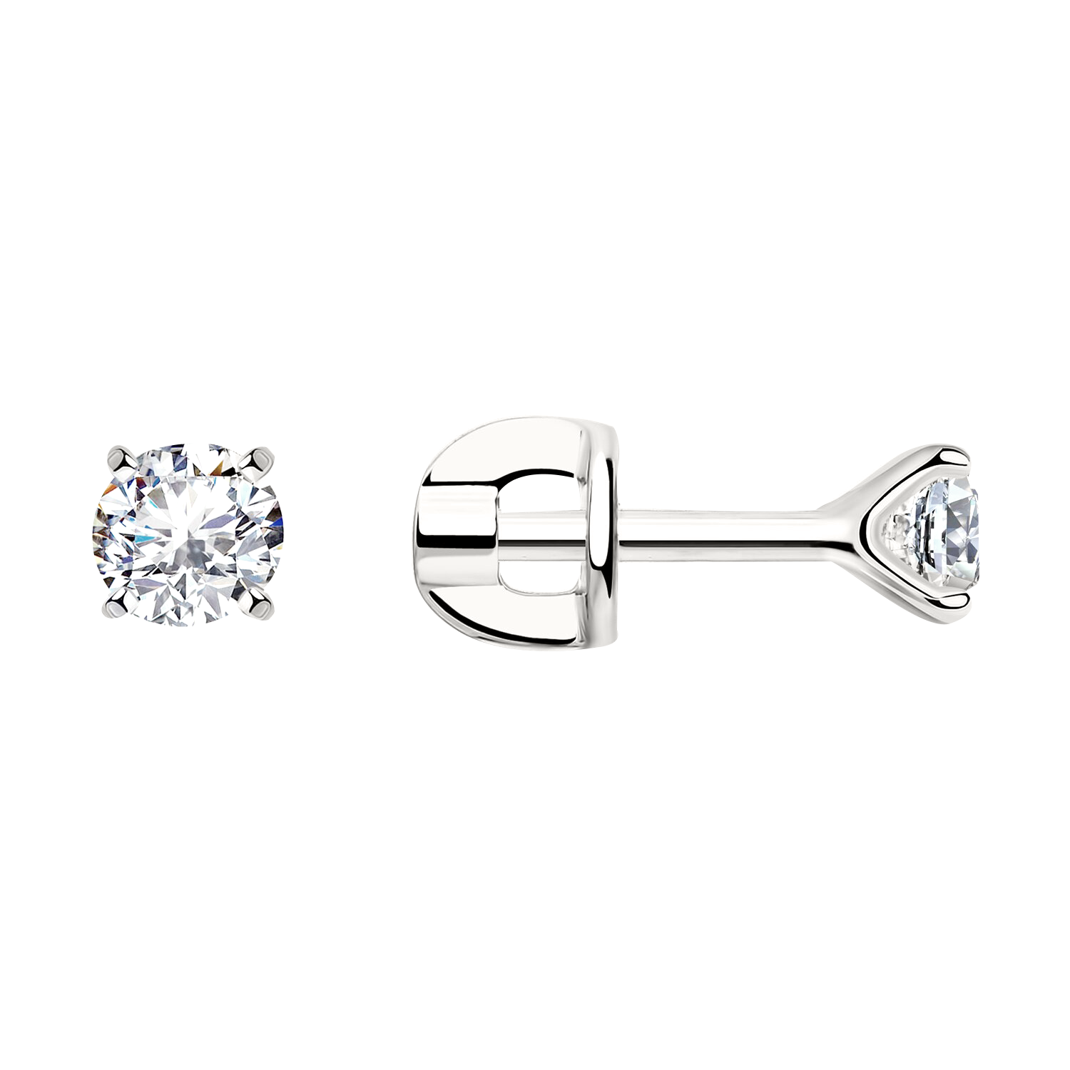 Hübsche Ohrstecker, Silber 925, mit Zirkonia, Zirkonia Durchmesser ca. 4 mm