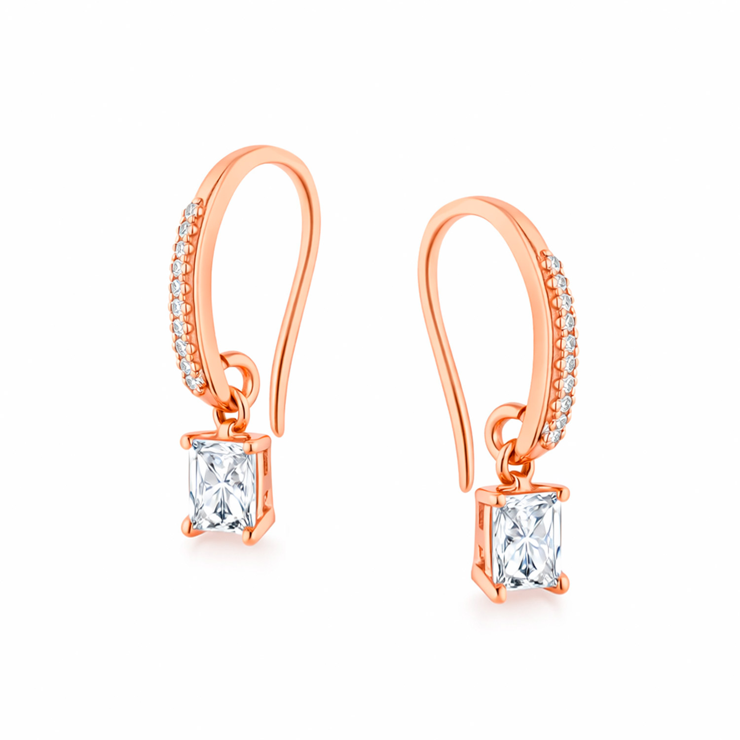 Ohrringe aus vergoldetem 925 Silber mit Zirkonia