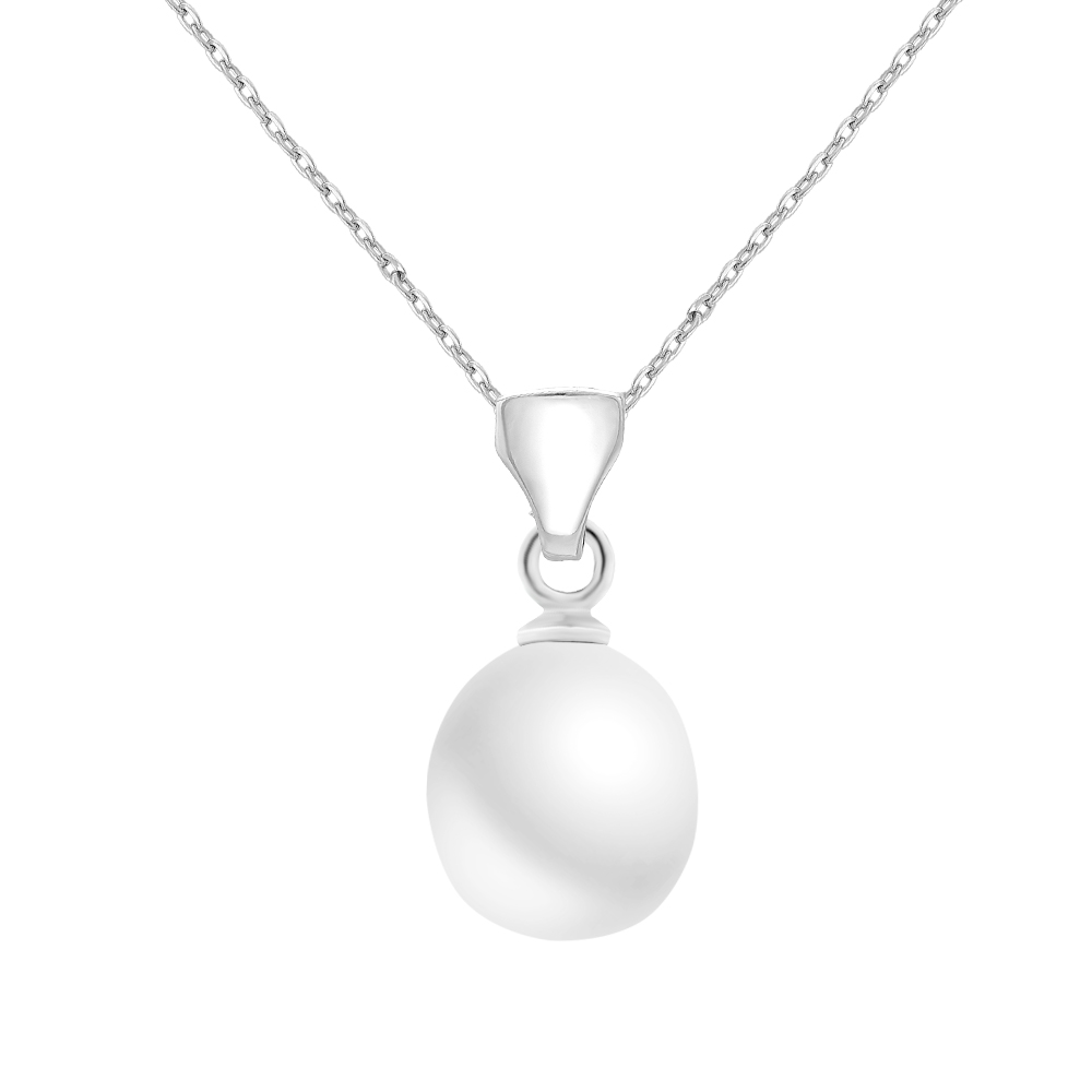 Halskette aus 925 Silber mit Perlenanhänger