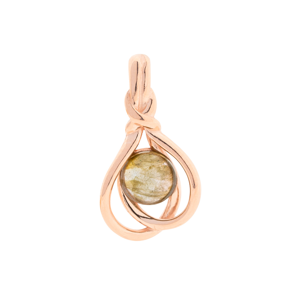 Anhänger aus 925 Silber mit Labradorit, rosévergoldet