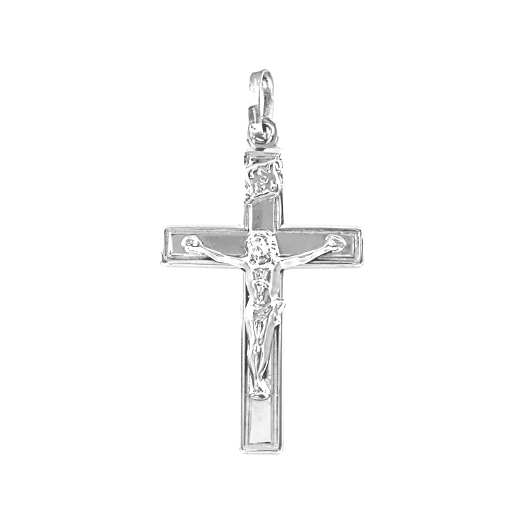 Attraktiver Kreuz Anhänger aus 925er Silber, Höhe ca. 46 mm