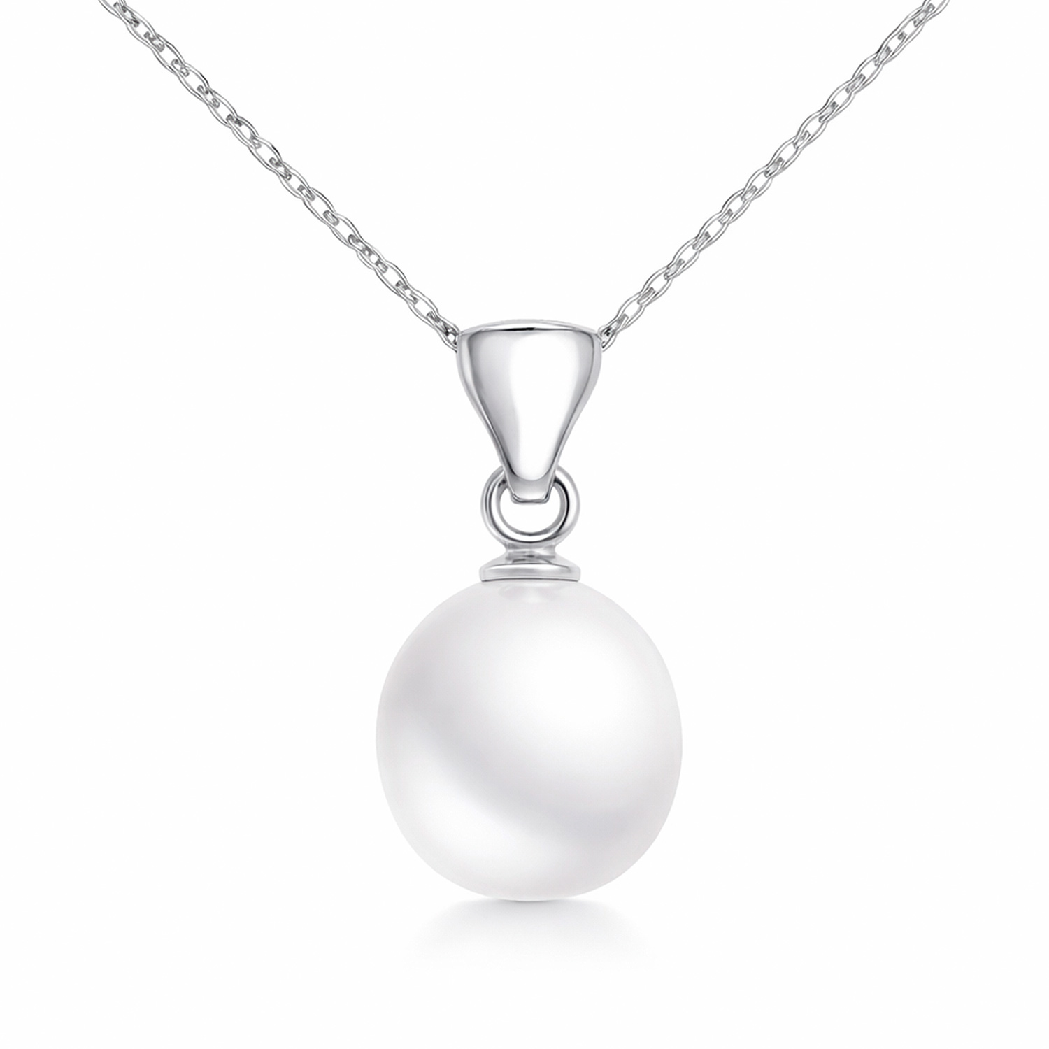 Halskette aus 925 Silber mit Perlenanhänger