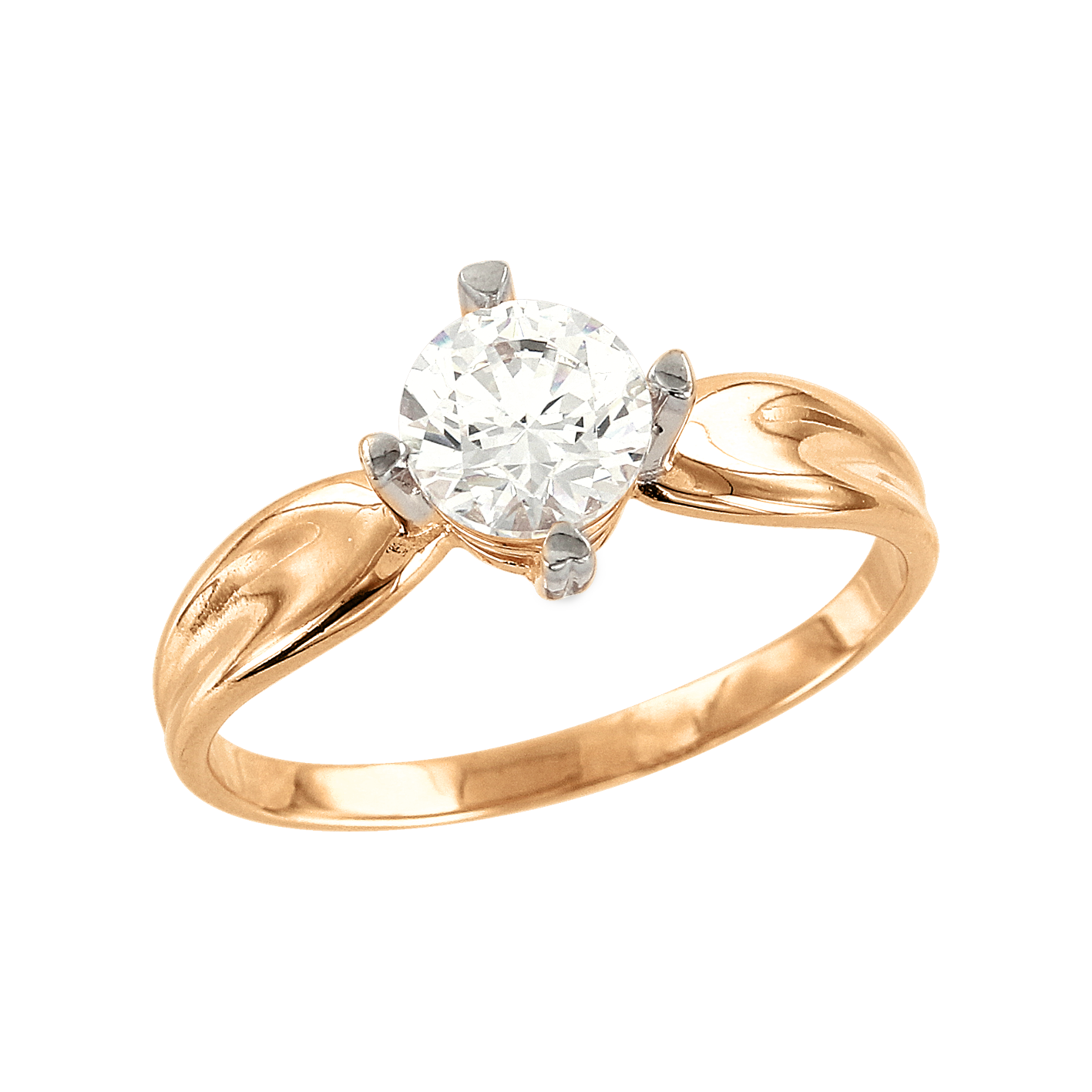 Wunderbarer Damenring aus 585er Gelbgold mit Swarovski Zirkonia