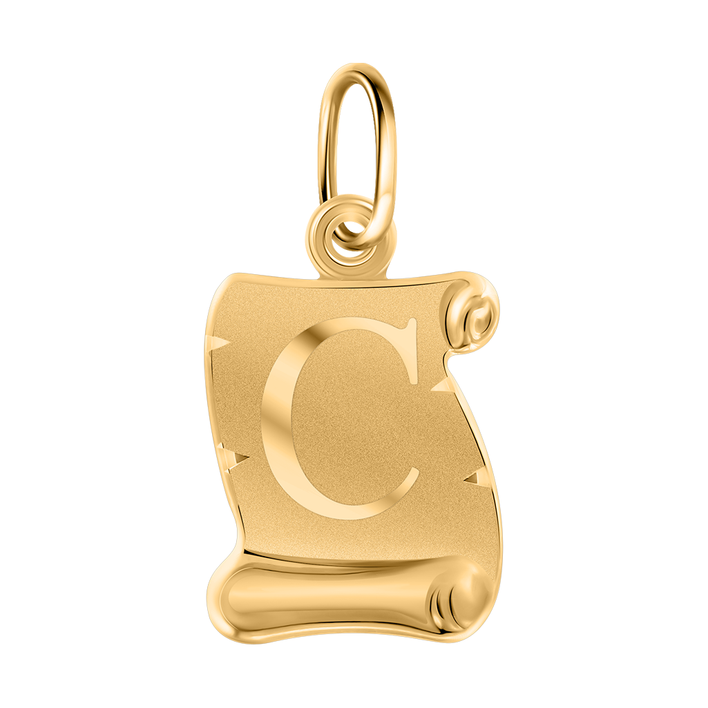 Buchstabenanhänger "C" aus Gelbgold 585, Höhe ca. 25 mm